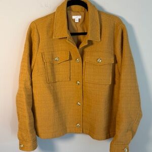 J. Jill Modern Tweed Jacket in Golden Mustard